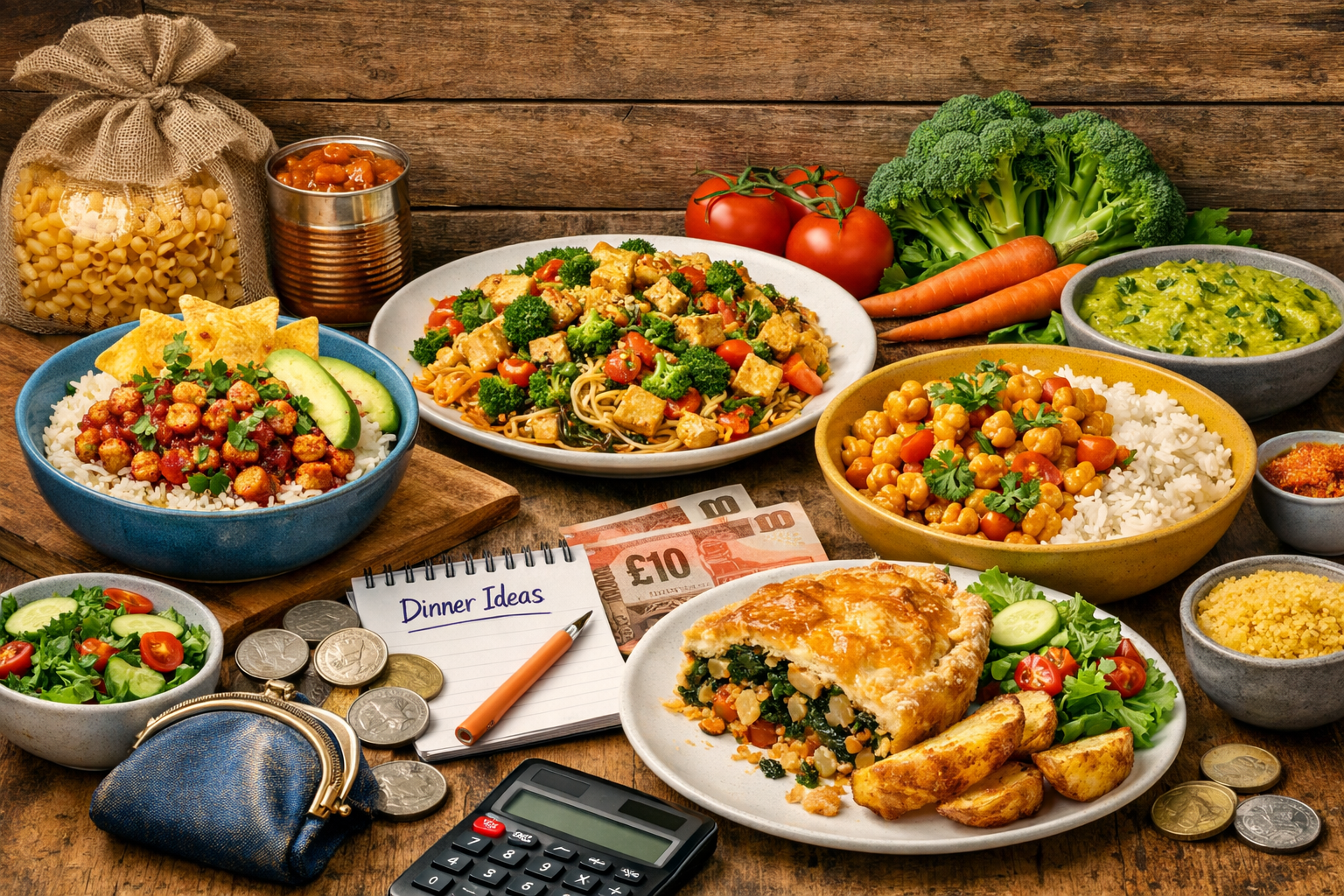 Budget-friendly meat-free family meals under 2 pounds